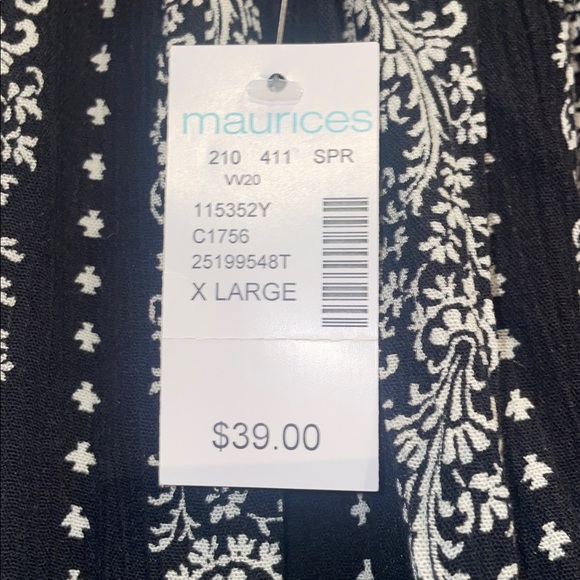 Maurices Black and White Patterned Maxi Dress - Picture 5 of 6